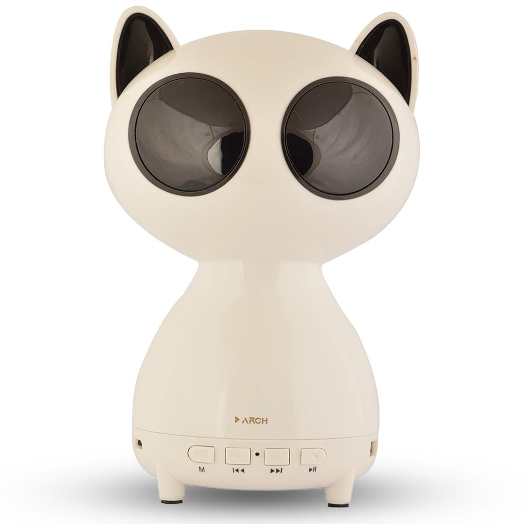 Arch CatBeat Bluetooth Speaker – 52mm Wireless Portable Speaker with 24Hr Battery, Smart Buttons & Deep Bass Sound