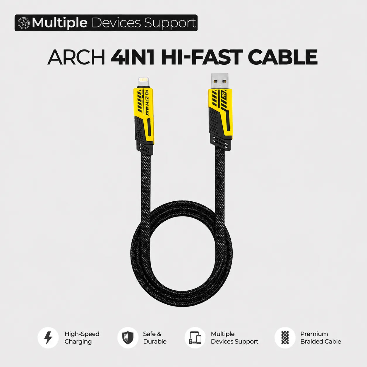 ARCH 4in1 Hi-Fast Series (Single Cable)