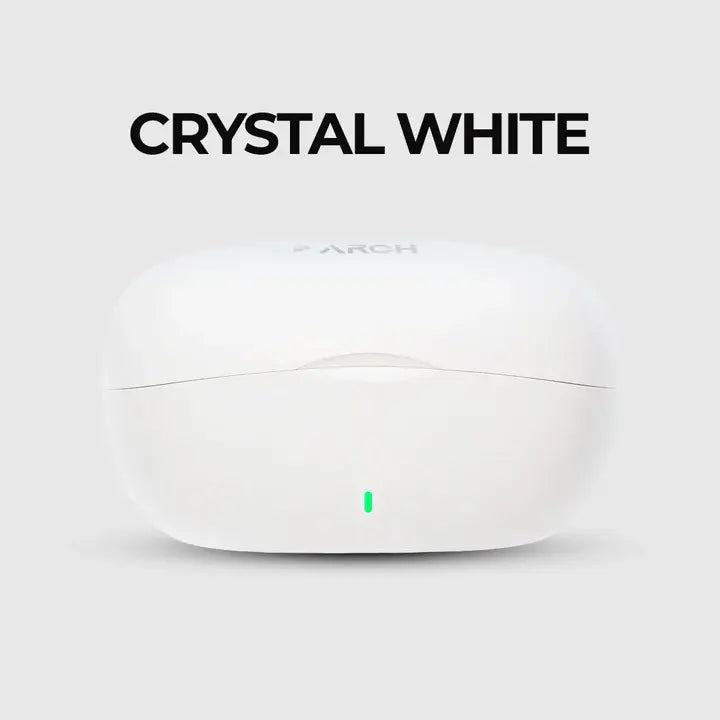 Crystal White Arch Wireless Earcuffs
