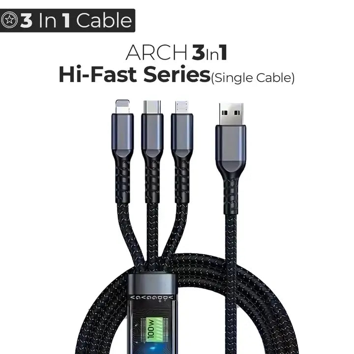 ARCH 3in1 Hi-Fast Series Data Cable 