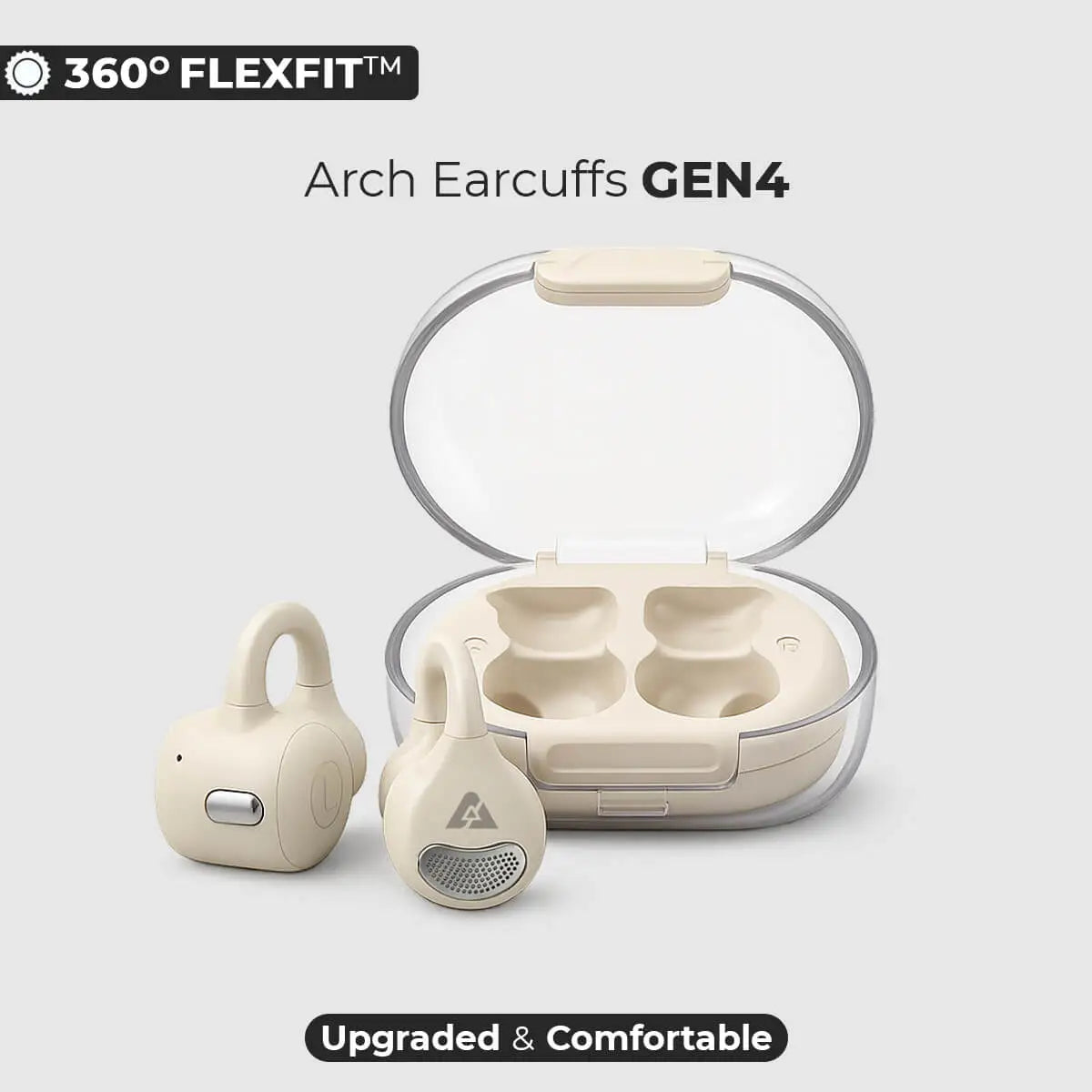 Arch Earcuff Gen 4 – Open Ear Bluetooth Earcuffs Earbuds with 13mm Drivers, ENC & 24H Playtime