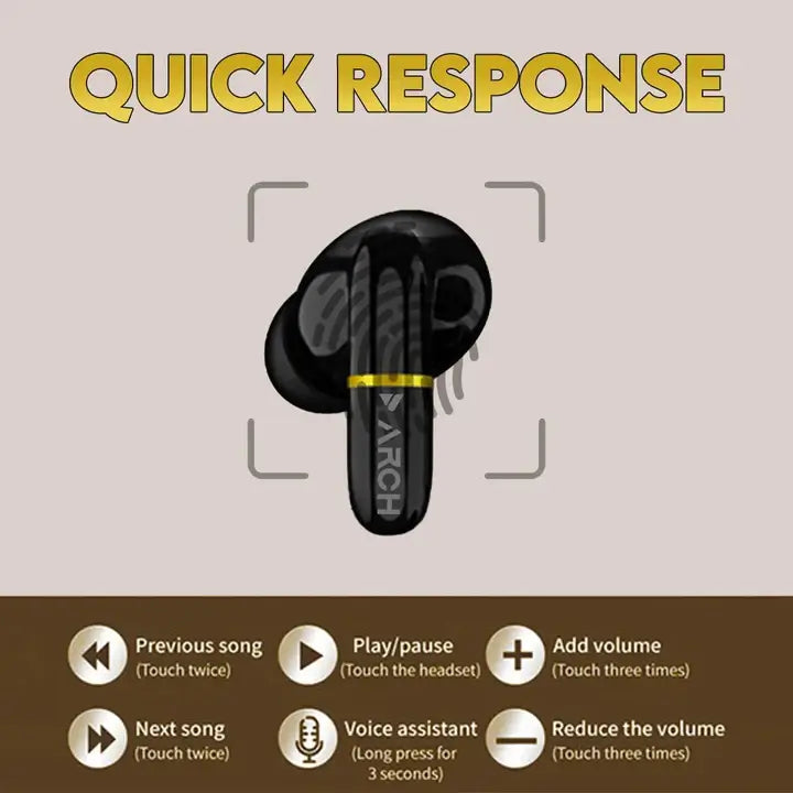 Arch Noir Large playback earbuds