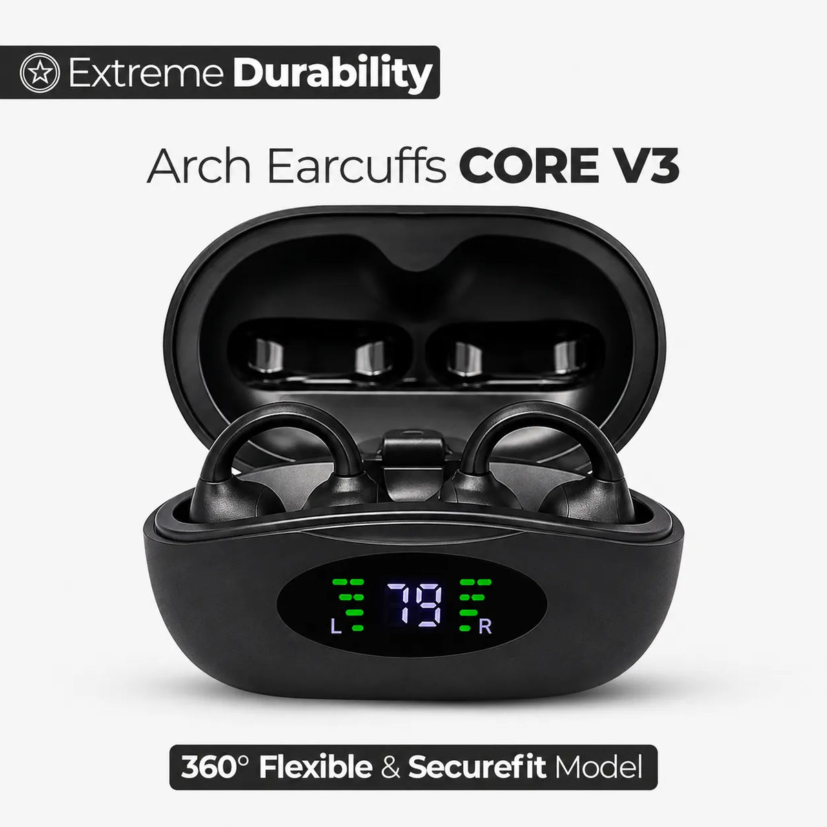 ARCH Earcuffs Core V3 Open-Ear Bluetooth  Earbuds with ENC