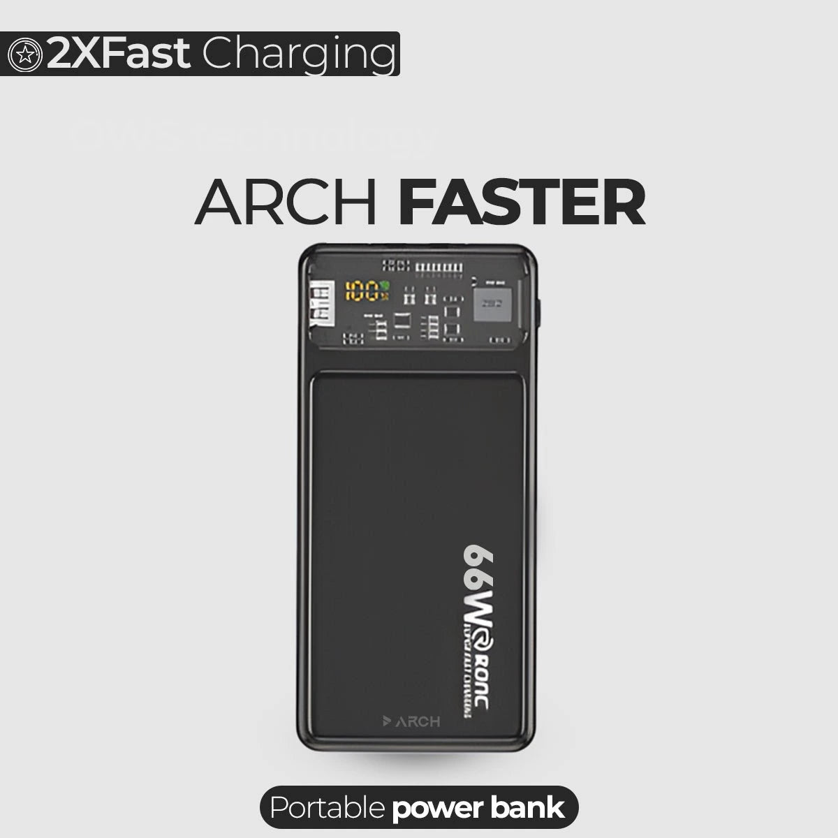Arch faster 20000mah Powerbank with Fast charging 