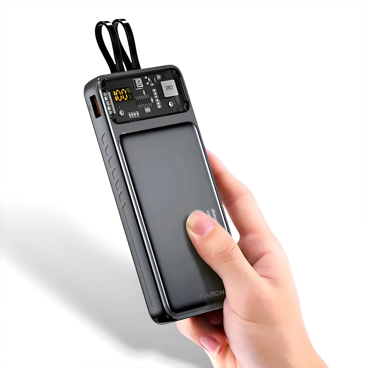 Arch faster powerbank with fast charging and with display