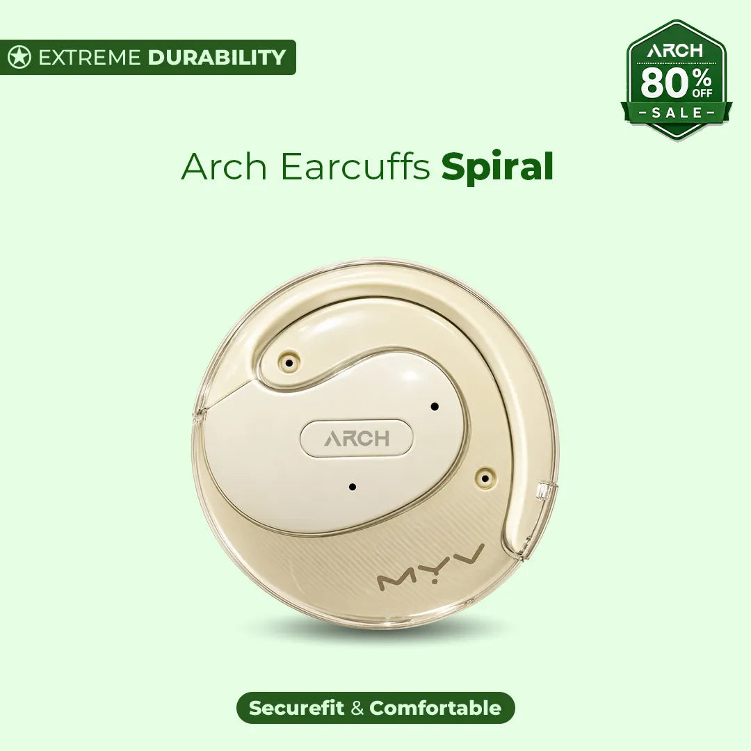 Arch Earcuffs Spiral Open-Ear Wireless Earbuds with MYV Edition