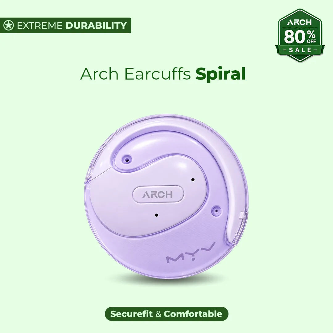 Arch Earcuffs Spiral Open-Ear Wireless Earbuds with MYV Edition