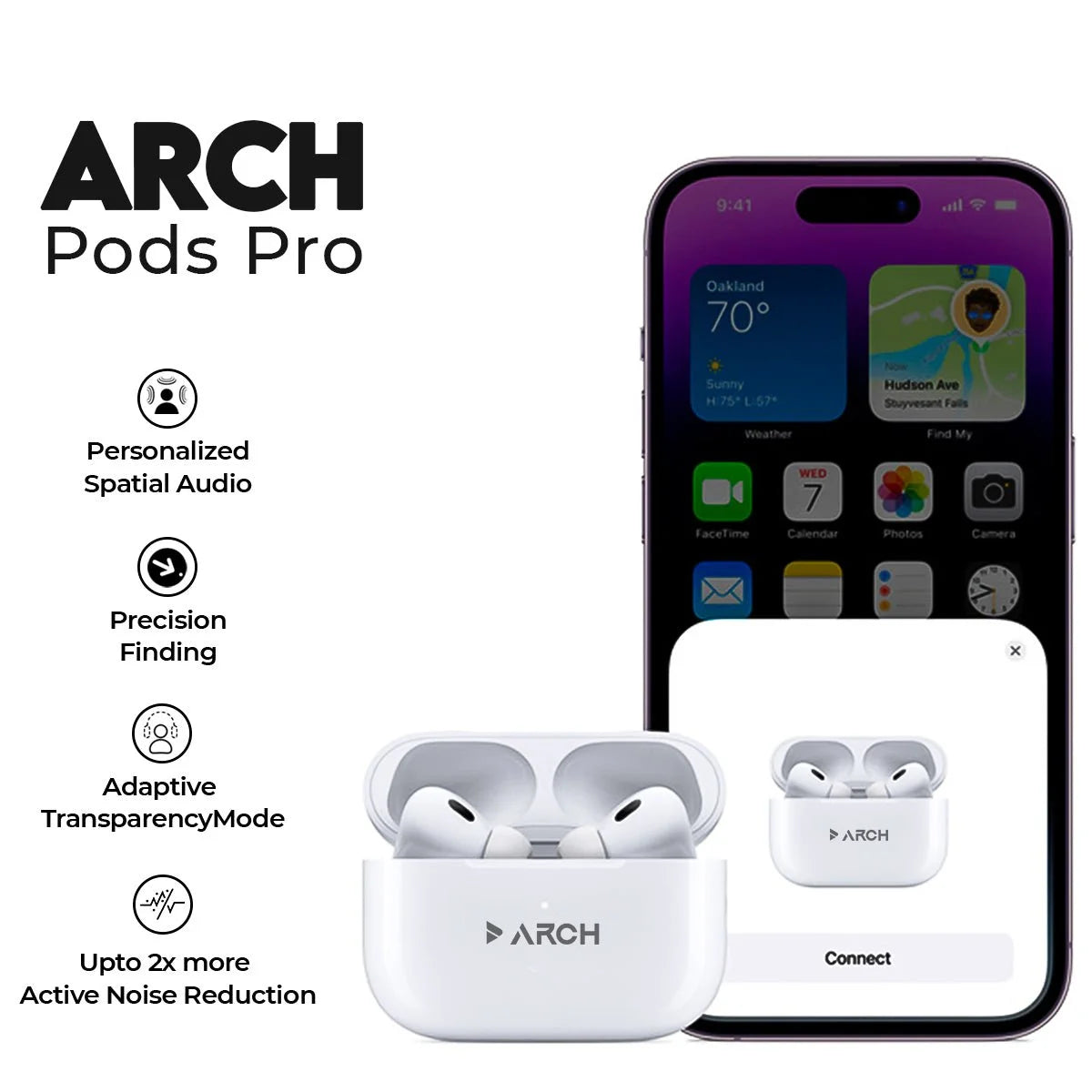 arch pods pro 3 with anc  active noise cancellation  and long battery life