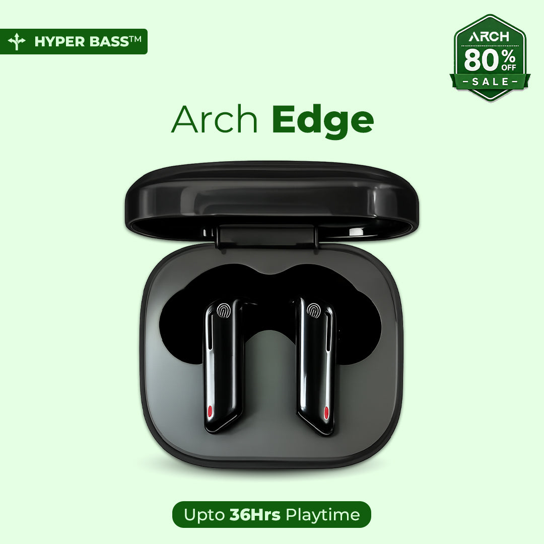 Arch Edge TWS Bluetooth Earbuds with HyperBass & 36H Battery